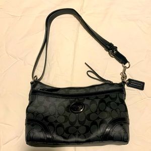 Black Coach Signature Shoulder Bag